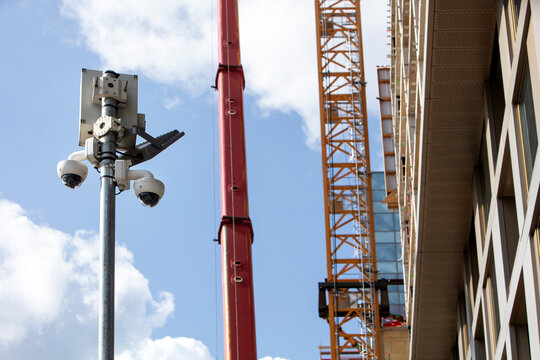 Security camera at a construction site
