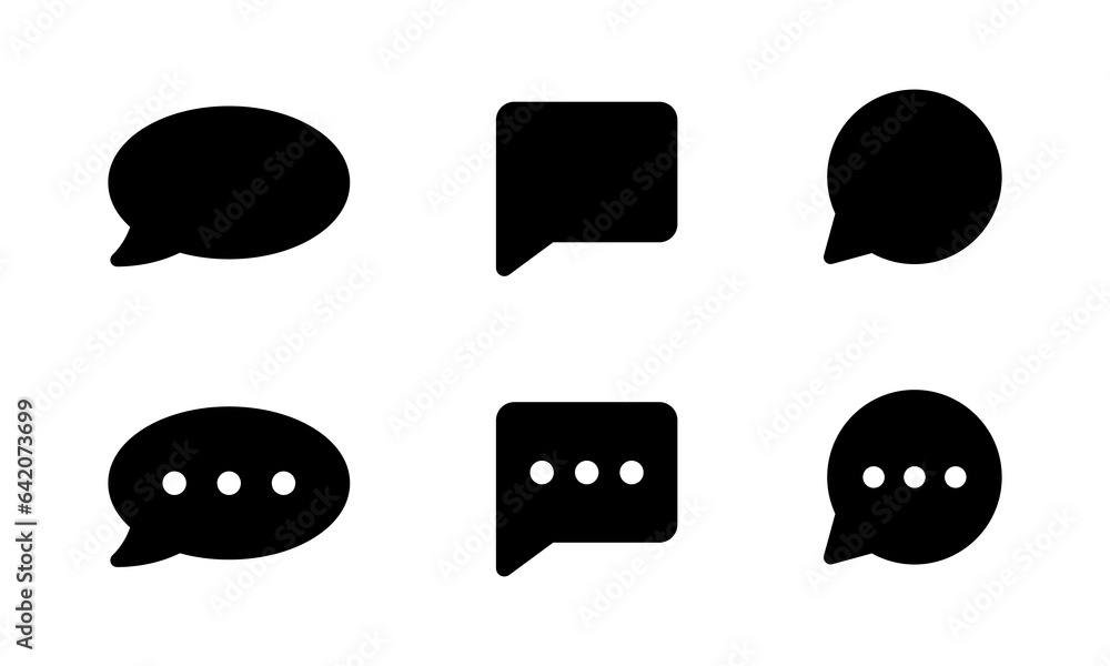 Poster speech bubble icon vector in flat style. chat, comment, message sign symbol