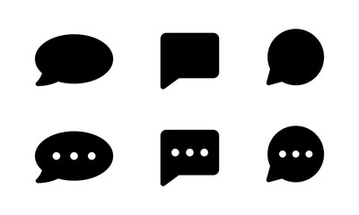 Speech bubble icon vector in flat style. Chat, comment, message sign symbol