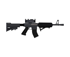 Flat illustration rifle vector for web design