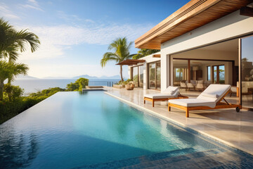 Fototapeta premium Coastal Mansion Pool