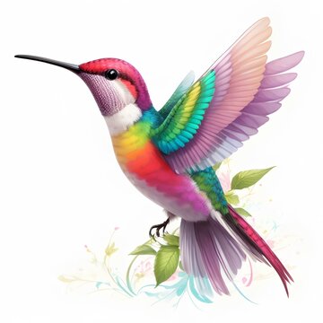 beautiful hummingbird, created by ai generated