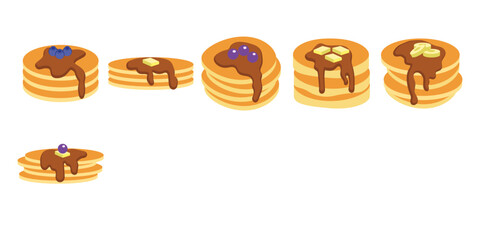 Pancake Delicious Illustration Set
