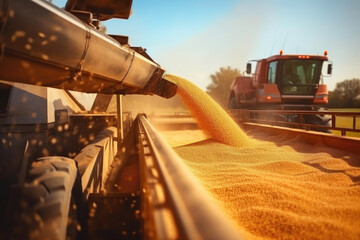 The Grain Transfer: Tractor and Silos