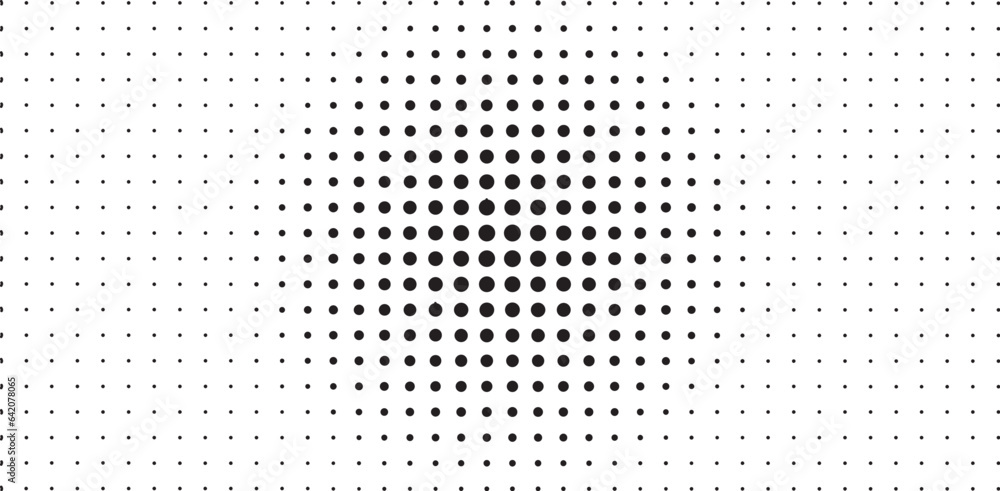 Poster halftone gradient. subtle halftone vector texture overlay. smooth black and white dotted halftone ba
