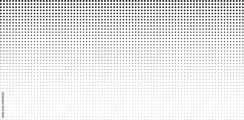 Poster halftone gradient. subtle halftone vector texture overlay. smooth black and white dotted halftone ba