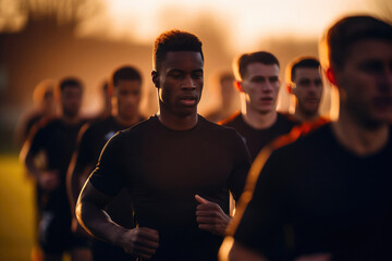 Hardworking Sports Training Moment