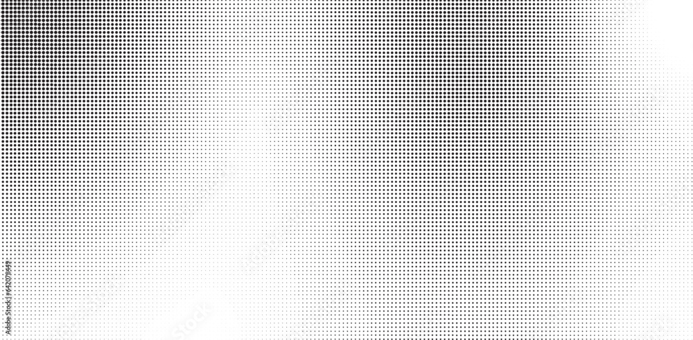 Poster halftone gradient. subtle halftone vector texture overlay. smooth black and white dotted halftone ba