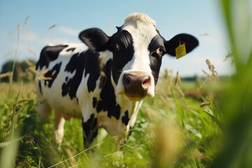 Serene Bovine Moment in the Field