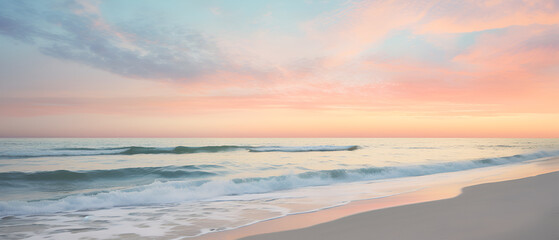 Fototapeta na wymiar A Breathtaking Morning Vista at the Beach, Generative AI
