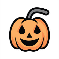 Halloween pumpkin. Flat vector illustration	
