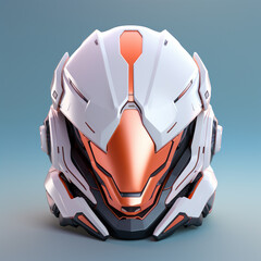 Fototapeta premium Futuristic design of helmet with visor and sensors made from composite materials