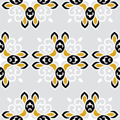 Seamless pattern with arabesques in retro style. Vector illustration.