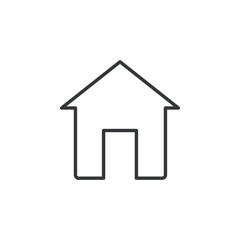 Address icon vector illustration. House on isolated background. Home sign concept.