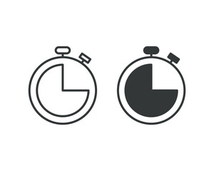 Stopwatch icon vector illustration. Clock on isolated background. Time sign concept.