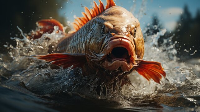 MONSTER FISH. BIG MONSTER FISH, CREEPY FISH THAT LIVE IN THE DEPTHS OF THE OCEAN.