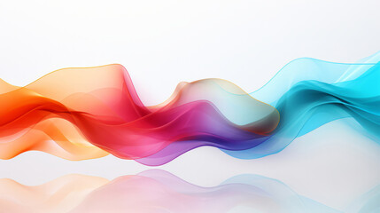 Multicolour geometric wave on white background. Modern abstract background design.