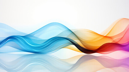 Multicolour geometric wave on white background. Modern abstract background design.