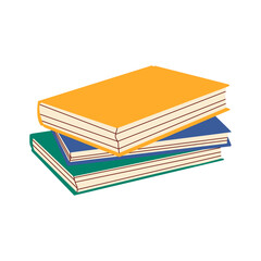 Vector flat illustration of book.Stack of books.Textbooks.