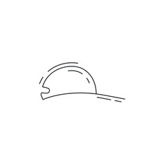 Baseball cap line icon. cap thin line icon.