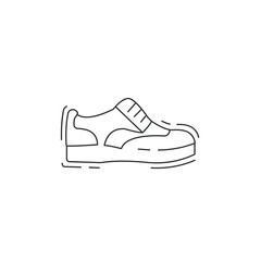 sneakers line icon. Running shoes thin line icon.