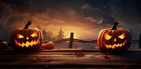 Halloween Jack O'Lantern pumpkins. Happy Halloween!
