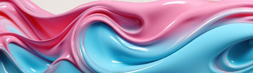 colorful abstract wave that flows around the screen, glossy finish