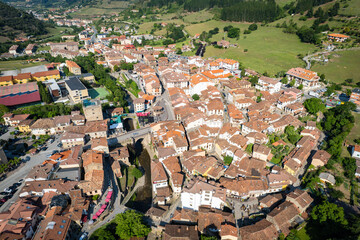 Potes, Spain - Summertime in the beautiful village of Potes in the Picos de Europa
