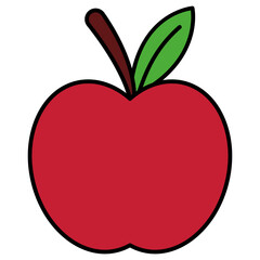 red apple illustration