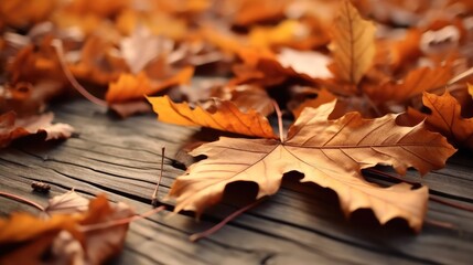 Fallen autumn leaves, Orange autumn tones, Autumn season leaves.