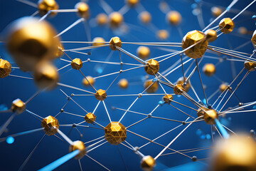 abstract background,network connection network, social network concept, a neural network made up of balls