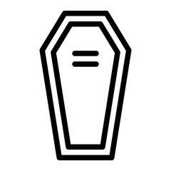 coffin line icon