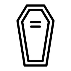 coffin line icon