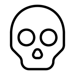 Obraz premium skull line icon
