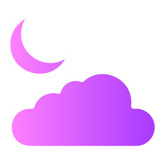 half moon gradient icon