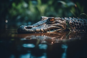 crocodile smiles.the crocodile's eyes looking directly at the camera.crocodile looks directly into the camera.crocodile smiles and shows her teeth. close-up photo of crocodile's eyes