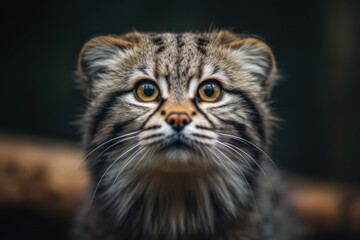 Manul or Pallas's Cat, otocolobus manul, Portrait of Adult