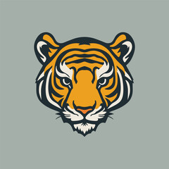 Head of tiger, colorful illustration can be use as logo