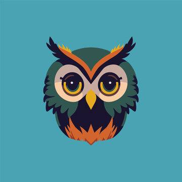 Illustration of cute owl, cartoon image, can be use as logo