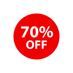 70% off discount banner
