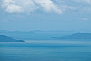 Panoramic view of the Gulf of Siam from the Bokor National Park, Cambodia	