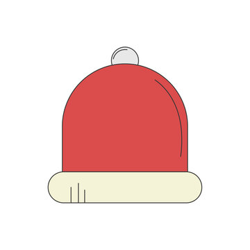 A red furry winter cap to wear in the winter season, you will feel warm at the head and preserve body heat.
