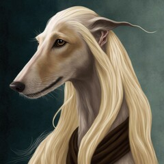 Greyhound as Legolas: A Majestic Depiction of the Elven Ranger from Lord of the Rings