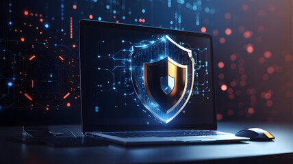 Cyber ​​security and data protection, internet network security, protect business and financial transaction data from cyber attack, user private data security encryption