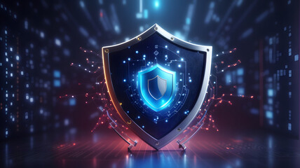 Cyber ​​security and data protection, internet network security, protect business and financial transaction data from cyber attack, user private data security encryption