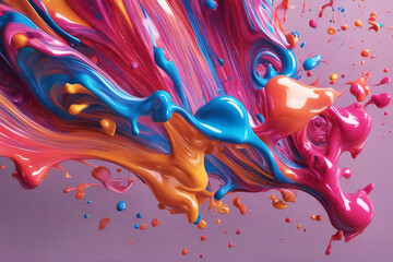 colorful paint spatter