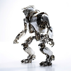 ai generated illustration full length of futuristic modern robot
