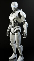 ai generated illustration full length of futuristic modern robot
