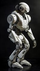 ai generated illustration full length of futuristic modern robot