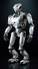 Fototapeta premium ai generated illustration full length of futuristic modern robot